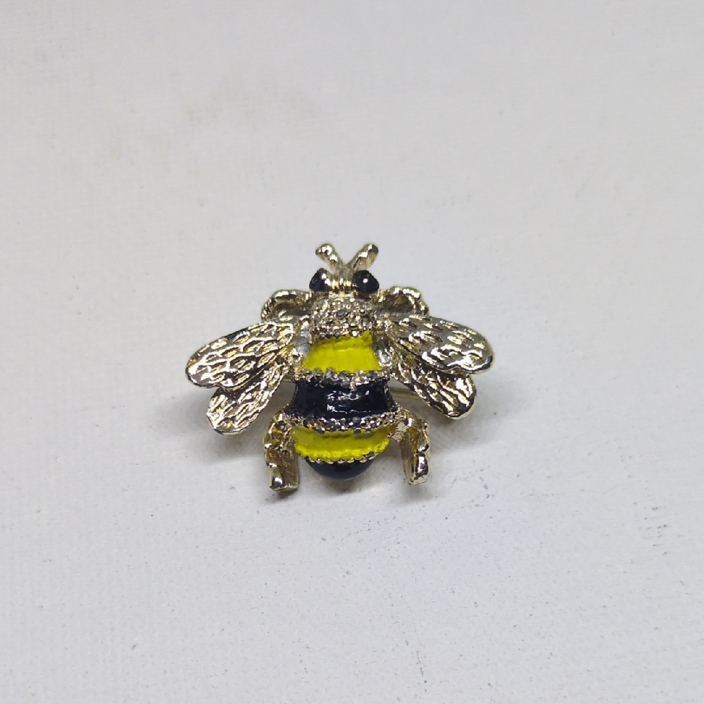 Gold and Yellow Bee Brooch
